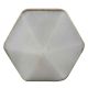 White Hexagon Stone Cabinet Brass Knobs 